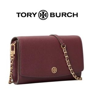 1 DAY PRICE DROP Tory Burch Robinson Chain Wallet
